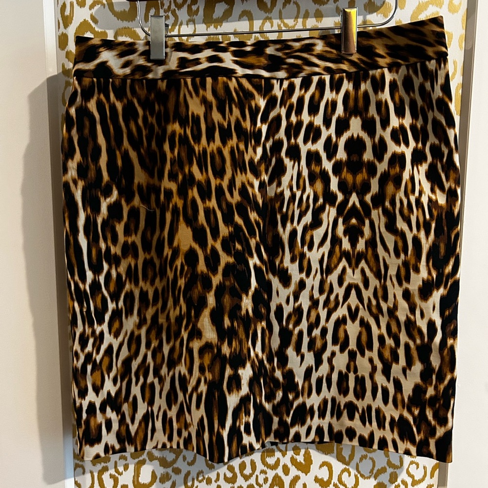 Worthington Leopard Print Mini Skirt